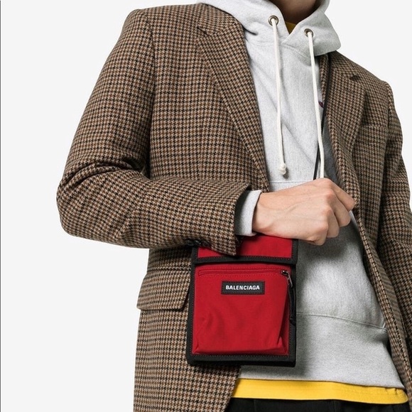 Balenciaga Red Explorer Strap Pouch - Picture 6 of 8